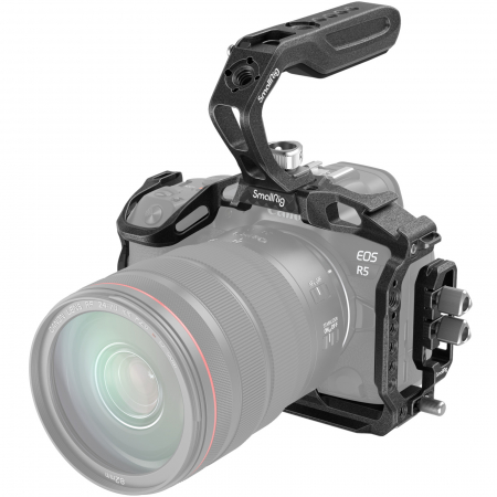 Carcase de tip Cage, pentru integrare in sisteme video complexe - SmallRig „Black Mamba” Kit portabil pentru Canon EOS R5 C/R5/R6