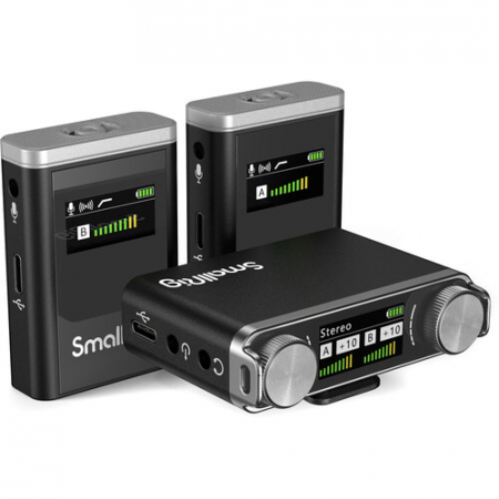 Camere video de actiune - SmallRig Forevala W60 3487 Microfon digital dual channel wireless pentru cameră și smartphone