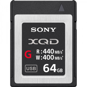 Carduri memorie - Sony XQD seria G 64GB, citire 440MB/s, scriere 400MB/s
