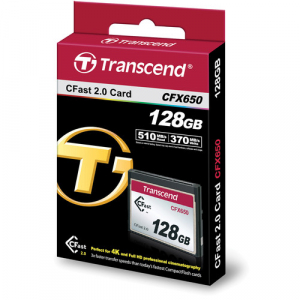 Transcend CFast 2.0 CFX650 128GB, citire 510MB/s, scriere 370MB/s [1]