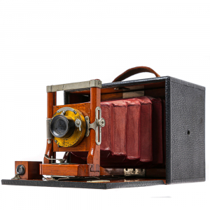 Aparat foto vintage Wizard Special – Manhattan Optical Co. (cca. 1900), lemn & alamă, rar de colecție [1]