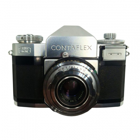 Aparate de colectie - Zeiss Ikon Contaflex – Cameră SLR vintage pe film 35mm, cu obturator central și lentile Zeiss de precizie