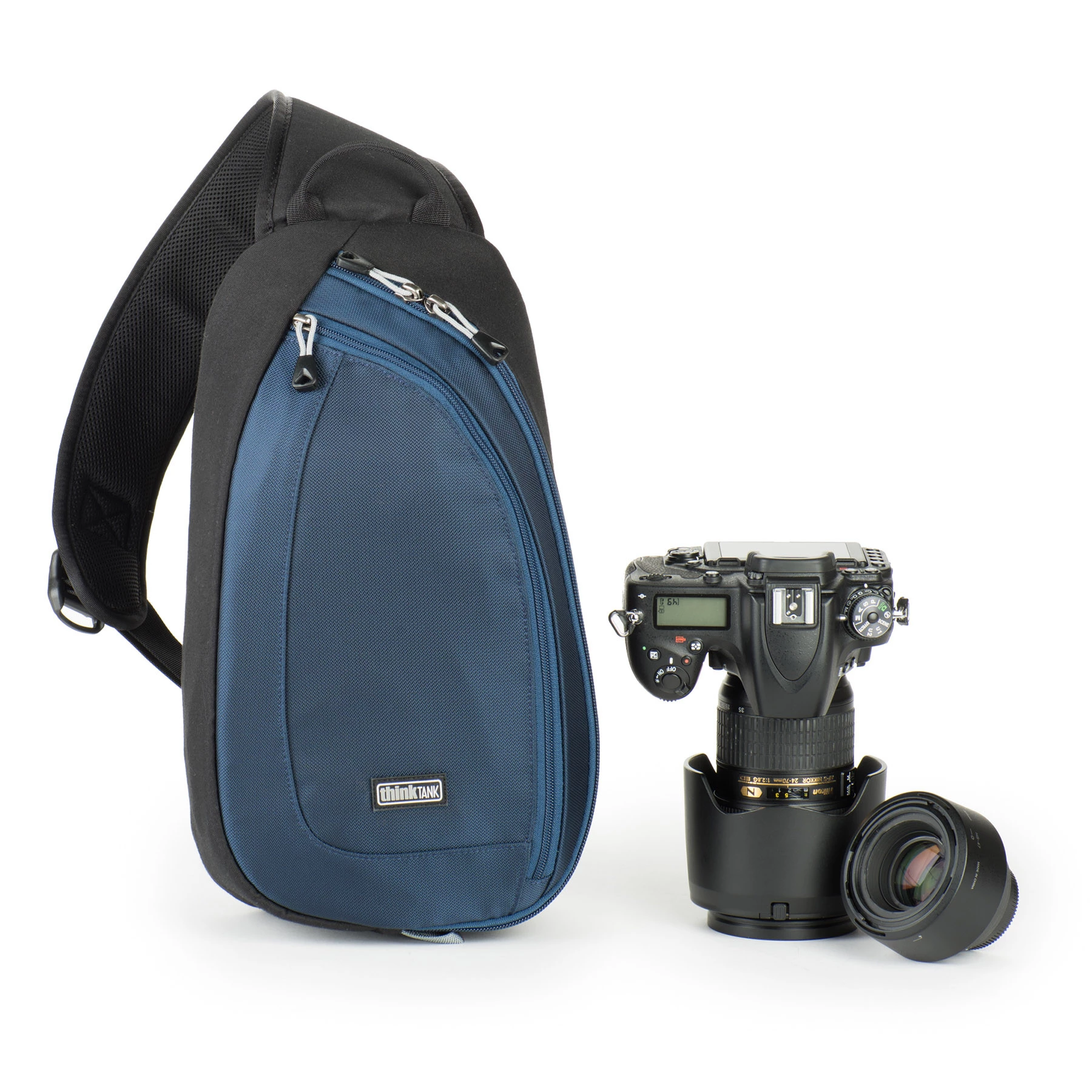 Genti, Rucsacuri, Troller foto - ThinkTankPhoto TurnStyle 10 V2.0 (Blue Indigo) - rucsac foto cu o singura bretea
