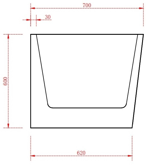 Cada freestanding lipita la perete 170x70 Pretty Slim [10]