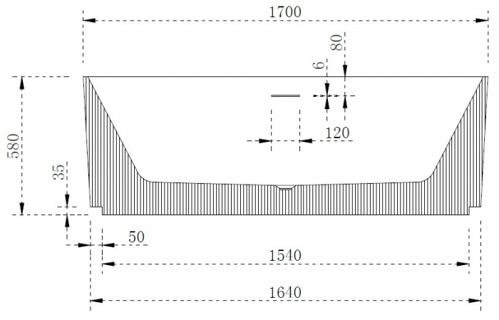 Cada freestanding lipita la perete 170x80 Pollux [6]