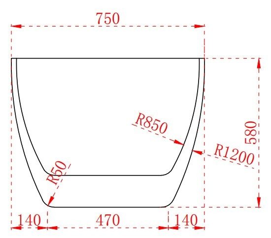 Cada freestanding ovala 150x75 Queen [13]