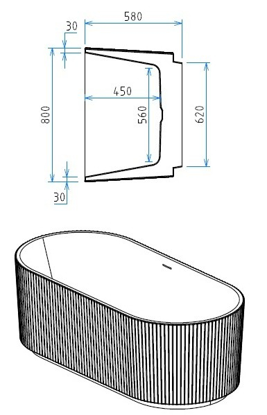 Cada freestanding ovala 170x80 Como [11]