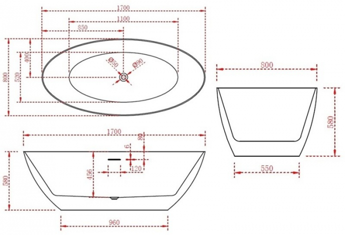 Cada freestanding ovala 170x80 Nest [5]