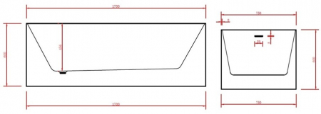 Cada freestanding dreptunghiulara 170x75 Mith [3]