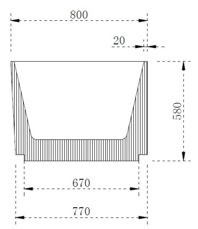 Cada freestanding lipita la perete 170x80 Pollux [6]
