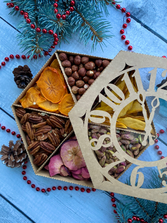 craciun regal cadou premium cu fructe deshidratate și nuci rafinate [1]