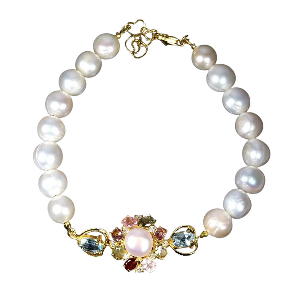 Bratara argint perle turmalina [2]