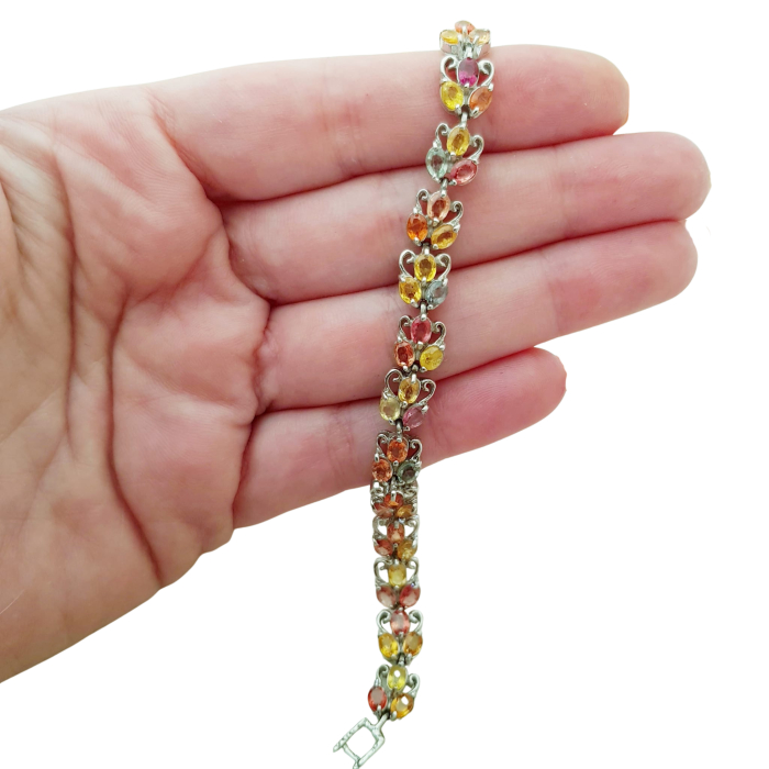 Bratara argint safir multicolor [4]