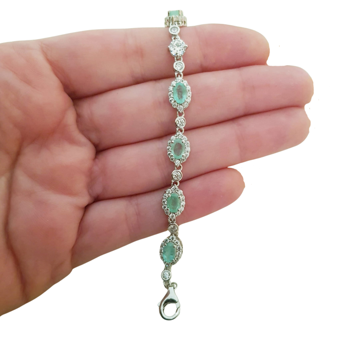 Bratara argint smarald [4]