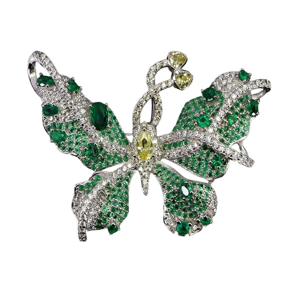 Brosa argint cubic zirconia [1]