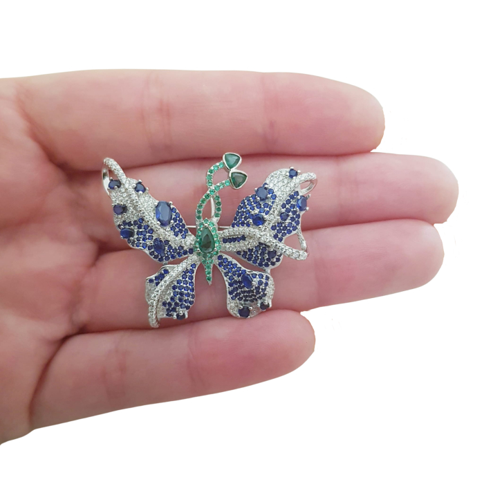 Brosa argint cubic zirconia [3]