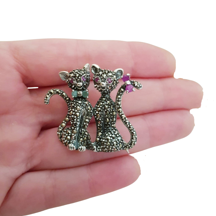 Brosa argint marcasite [3]