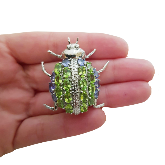 Brosa argint peridot [3]