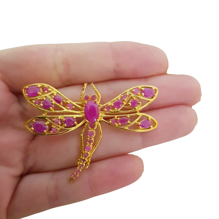 Brosa argint rubin [3]