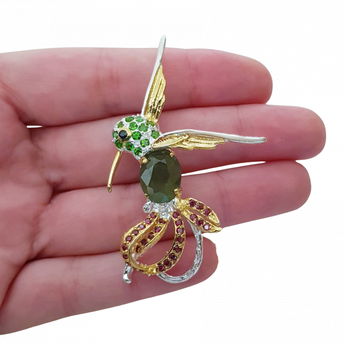 Brosa argint safir [3]
