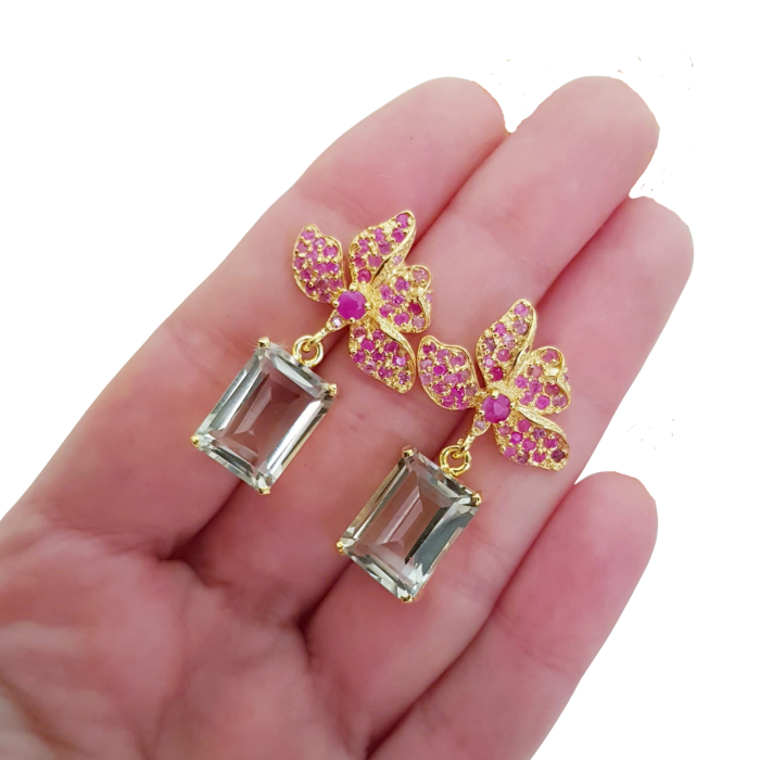 Cercei argint ametist verde [3]