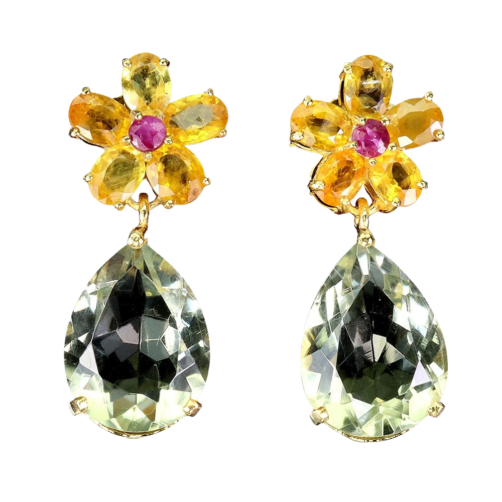 Cercei argint ametist verde [1]