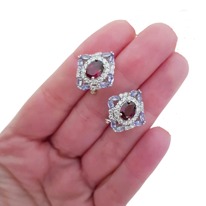 Cercei argint granat [3]