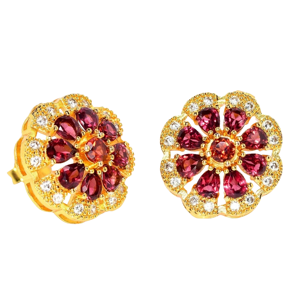 Cercei argint granat [3]