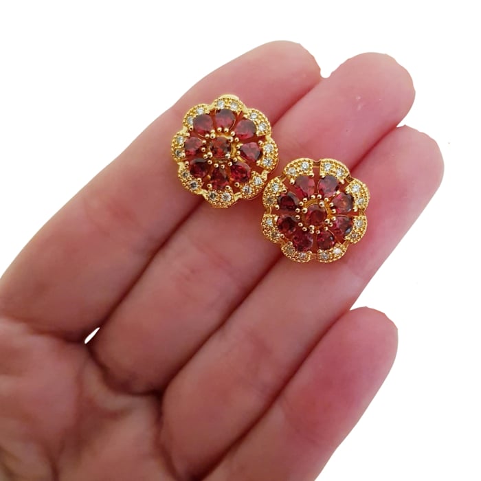 Cercei argint granat [4]