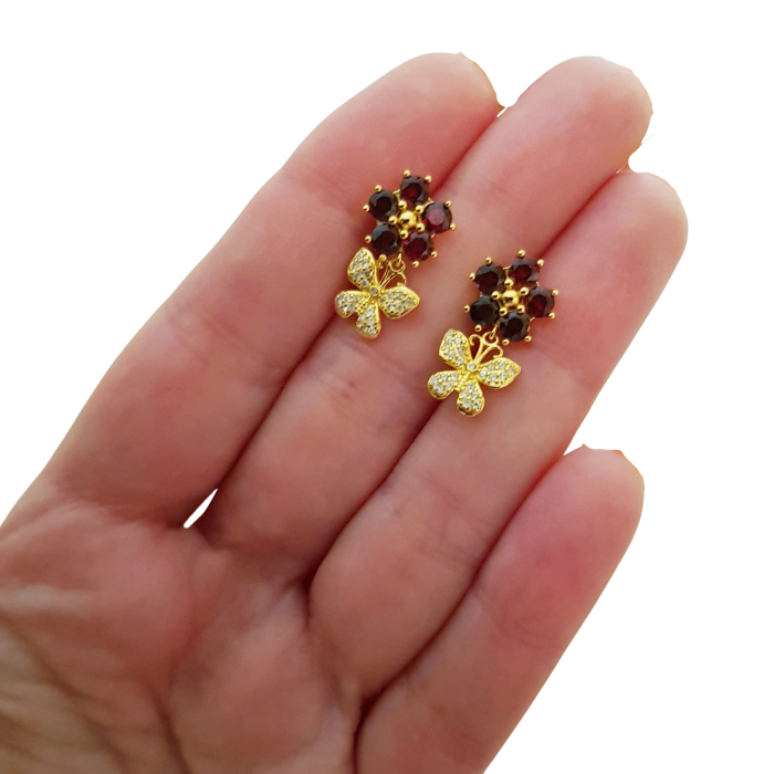 Cercei argint granat [4]