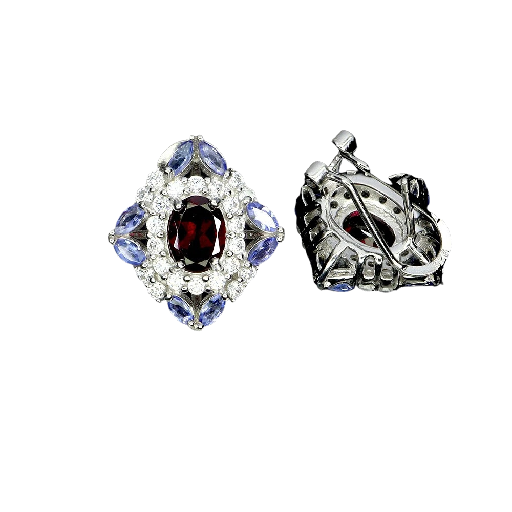 Cercei argint granat [2]