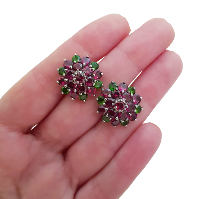 Cercei argint granat [2]