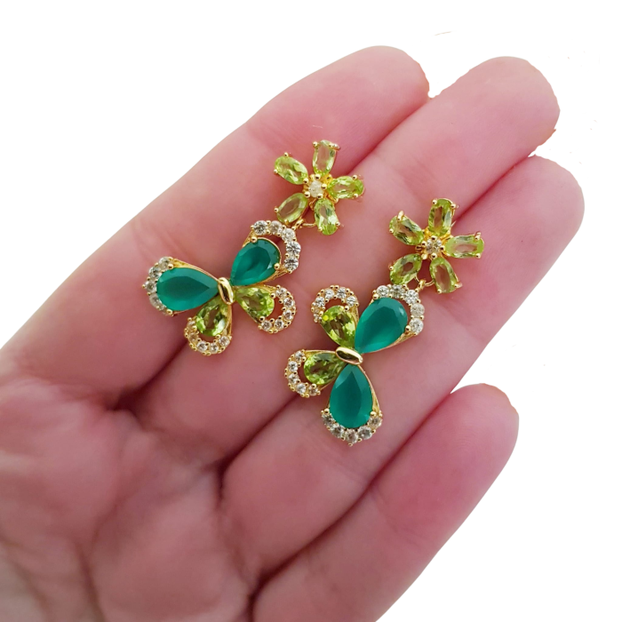 Cercei argint onix verde [3]