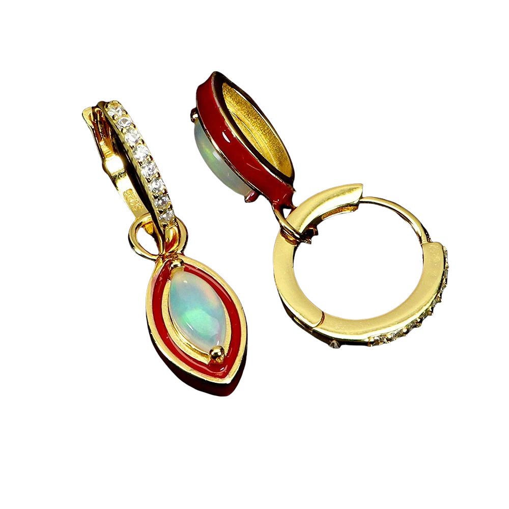 Cercei argint opal [2]