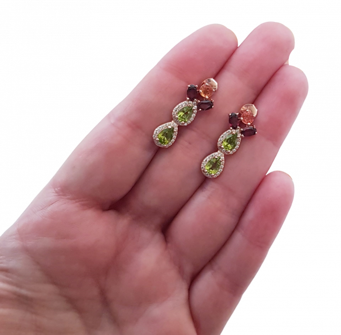 Cercei argint peridot C1851 [4]