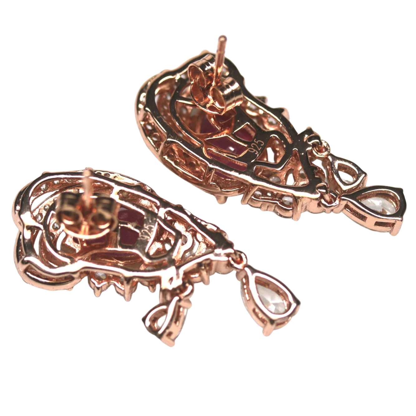 Cercei argint rubin [2]