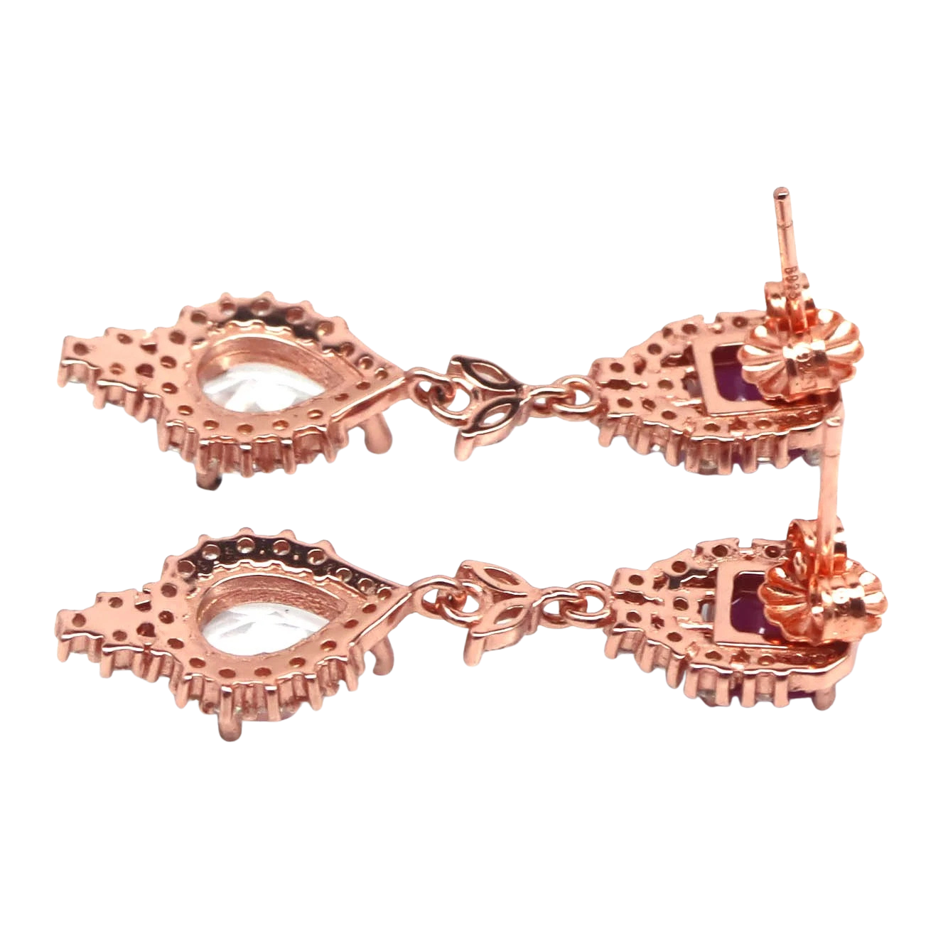 Cercei argint rubin [2]