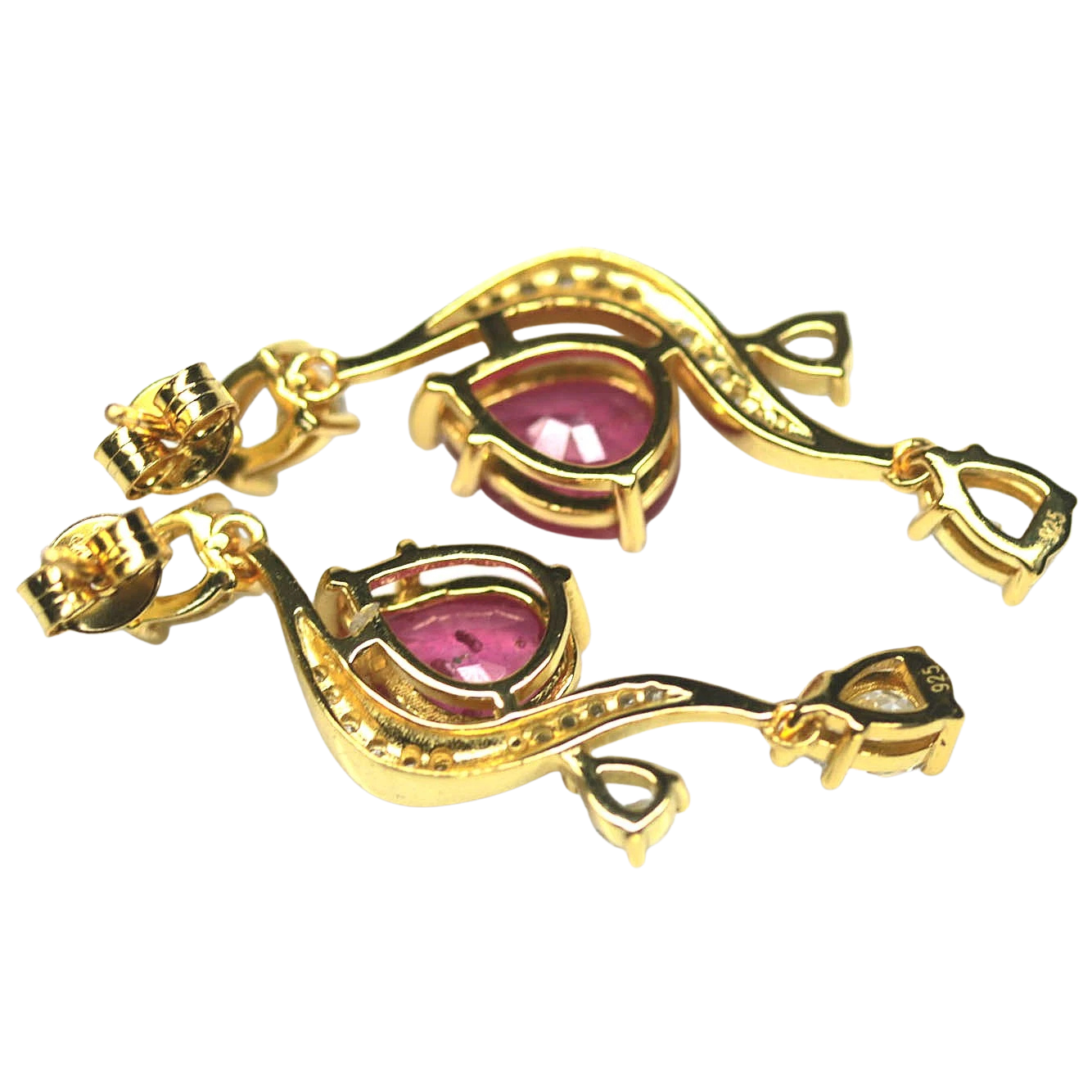 Cercei argint rubin [2]