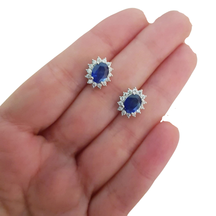 Cercei argint safir [3]