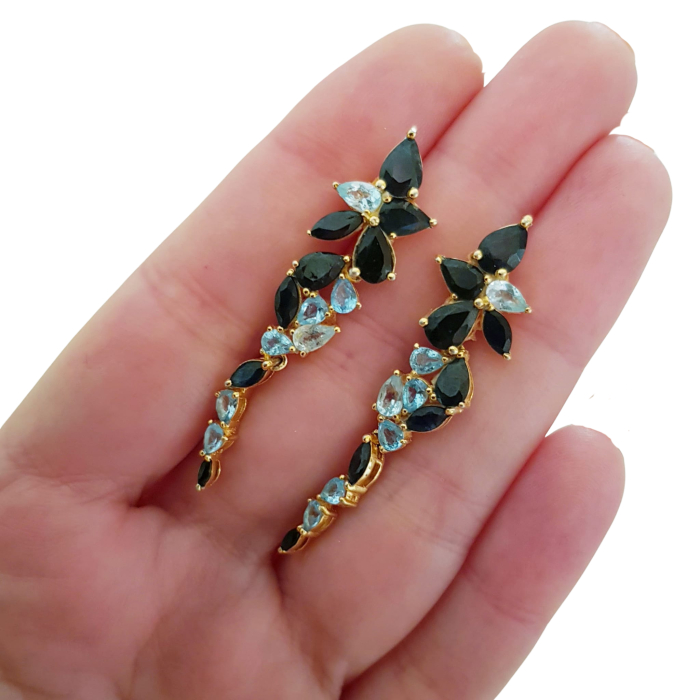 Cercei argint safir [3]