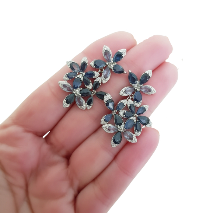 Cercei argint safir [3]