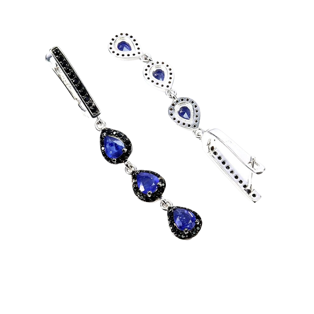 Cercei argint safir [2]