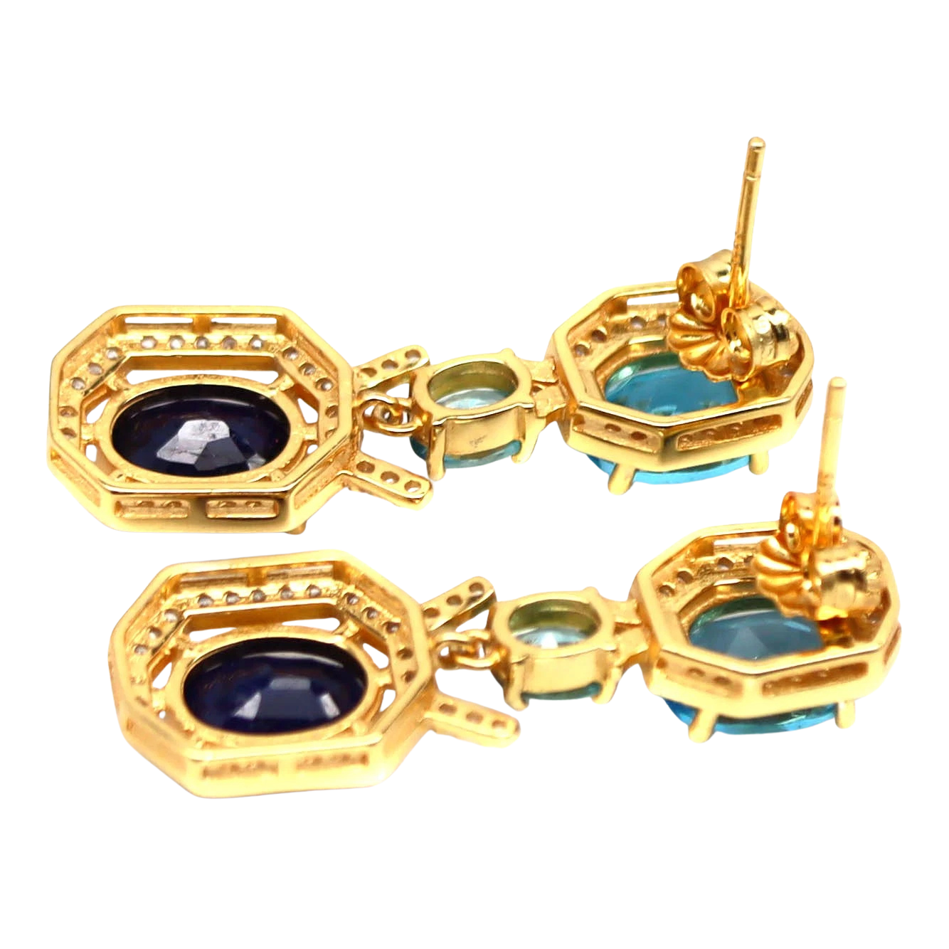 Cercei argint safir [2]