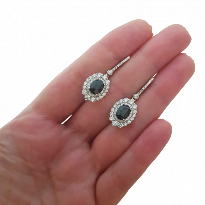 Cercei argint safir [3]