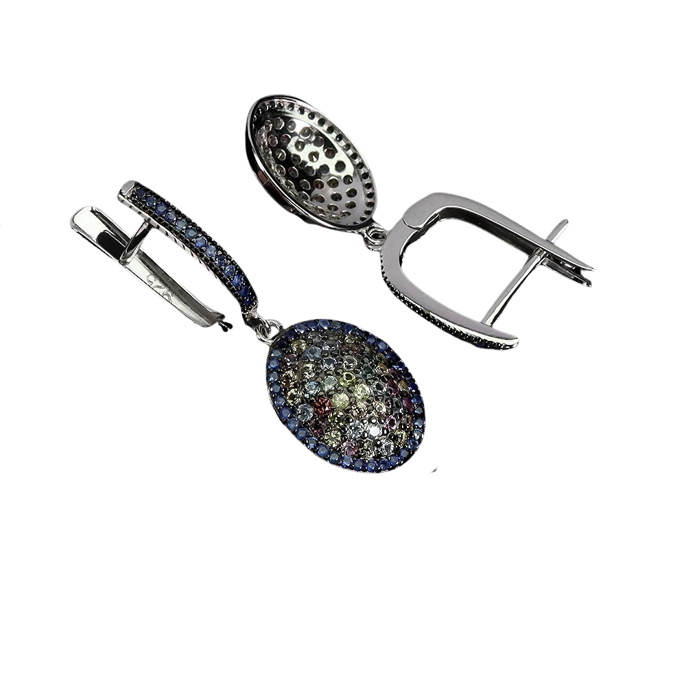 Cercei argint safir [2]