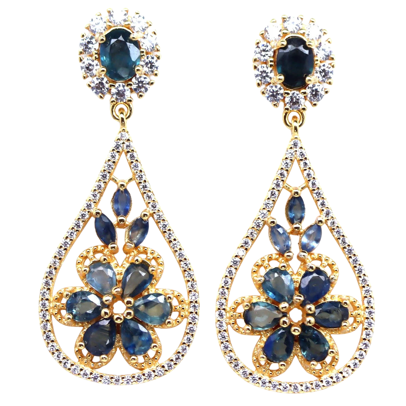 Cercei argint safir [1]