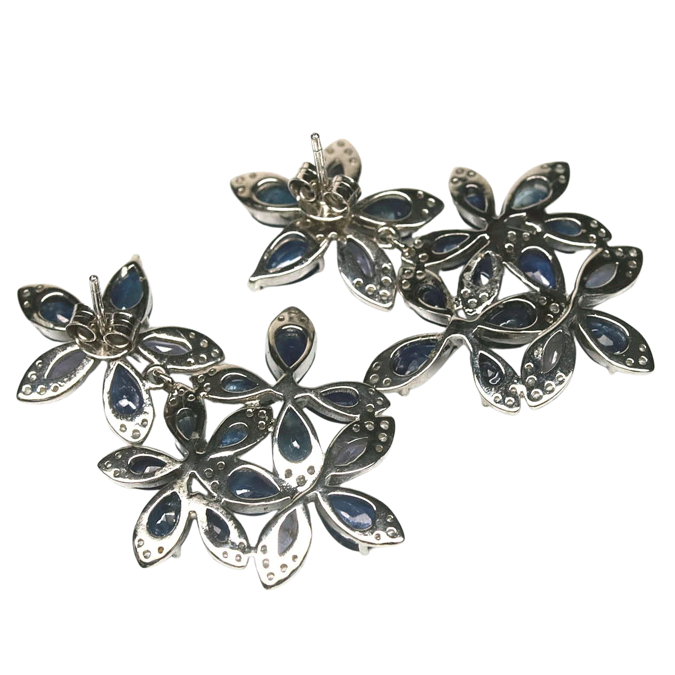 Cercei argint safir [2]