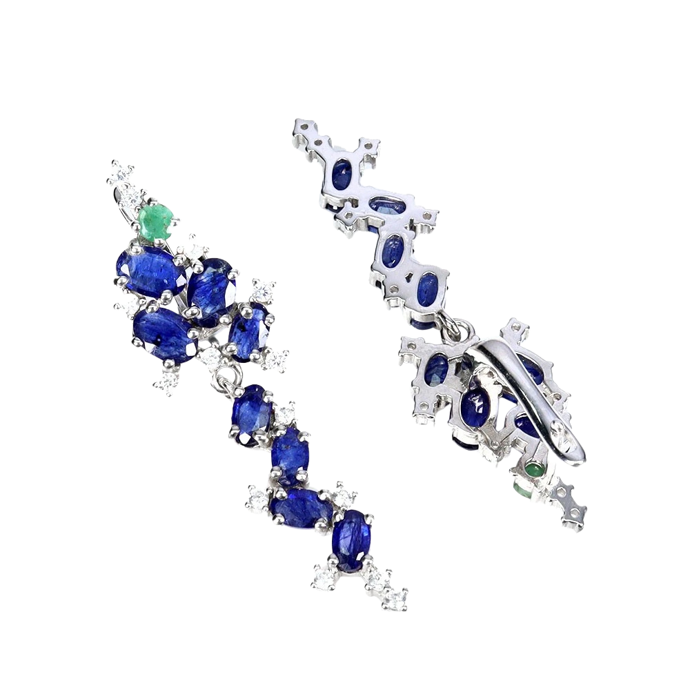 Cercei argint safir [2]