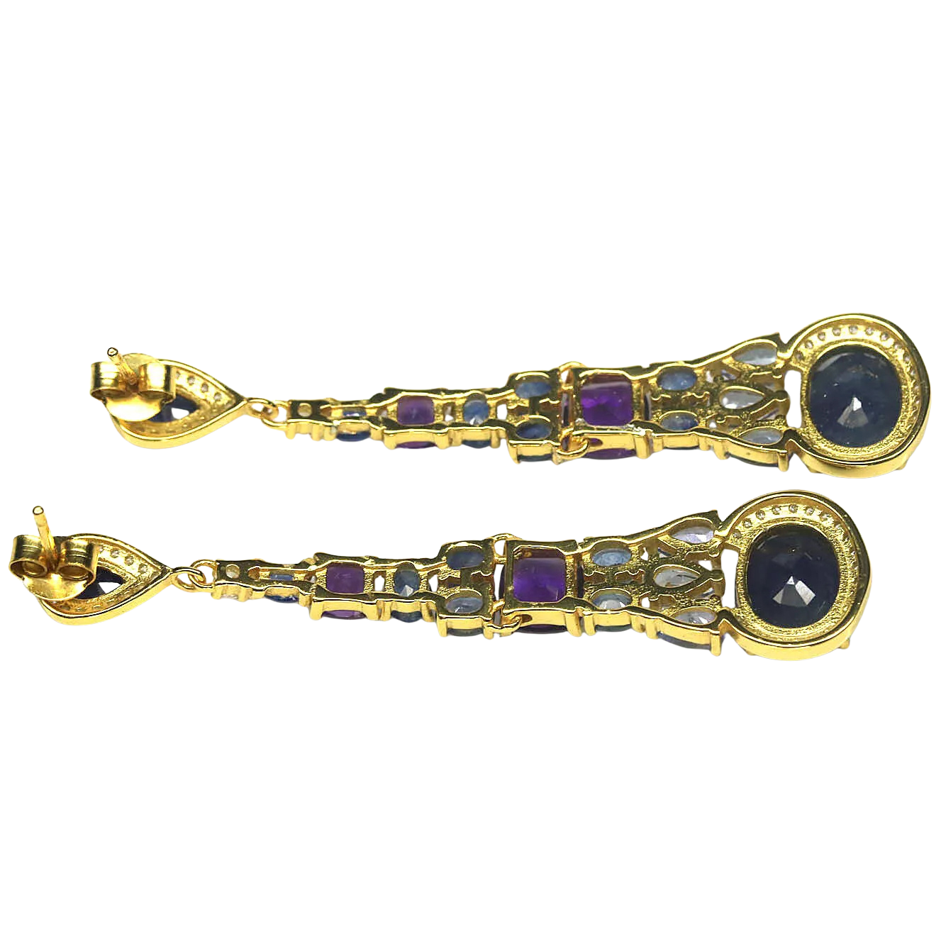 Cercei argint safir [2]