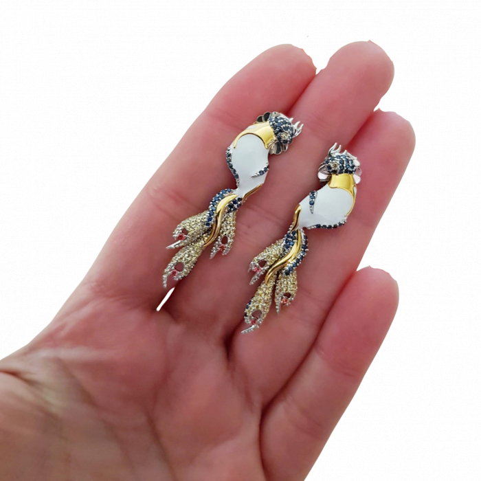 Cercei argint safir [3]
